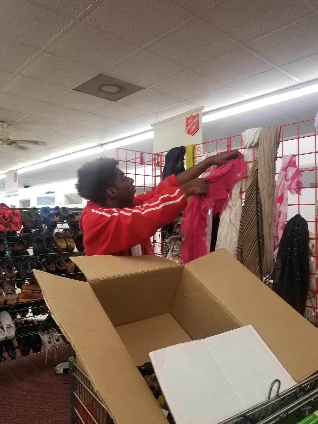 Student gaining hands-on work experience in the community