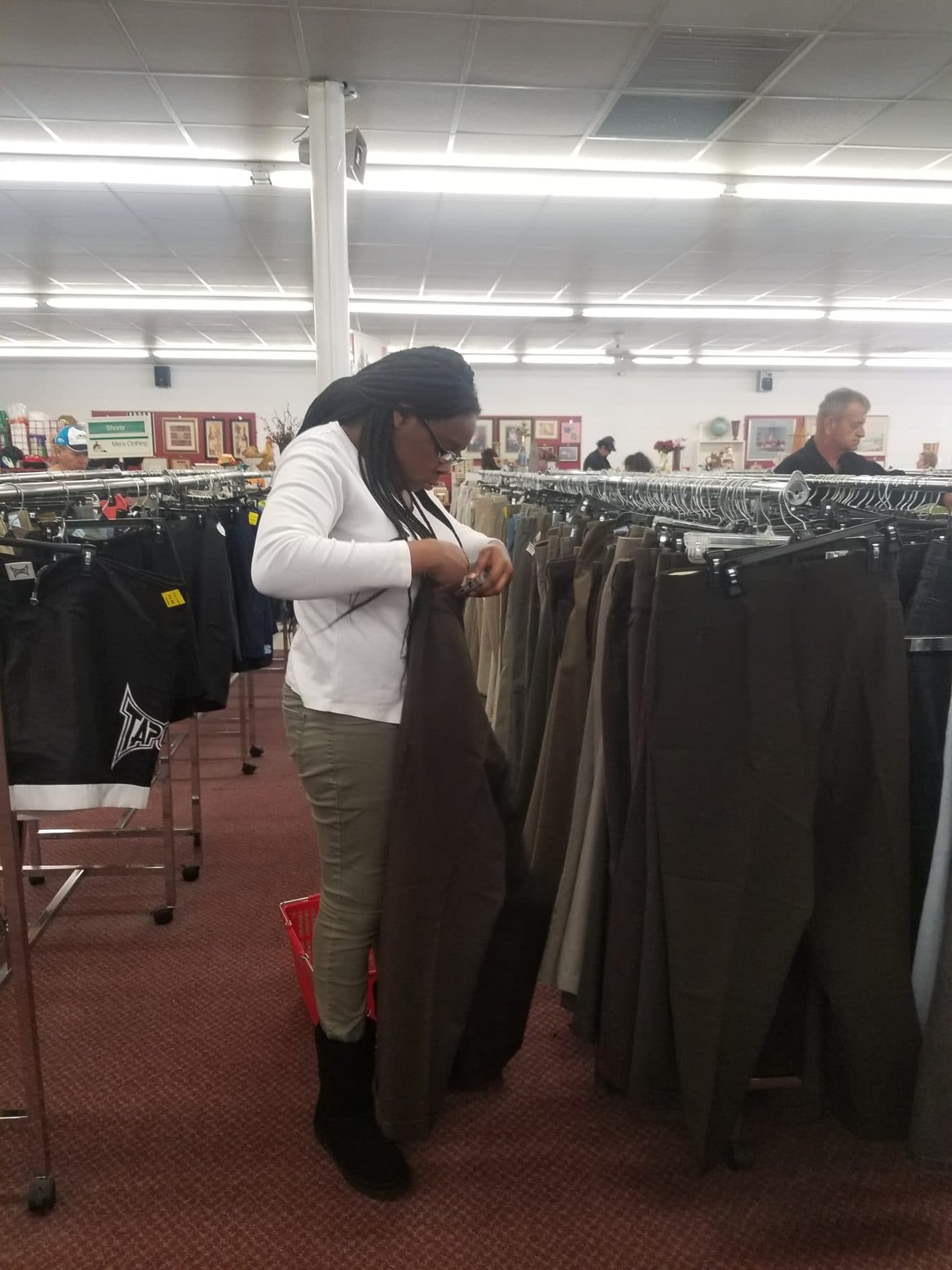 A student gaining paid work experience through New Direction Career Services